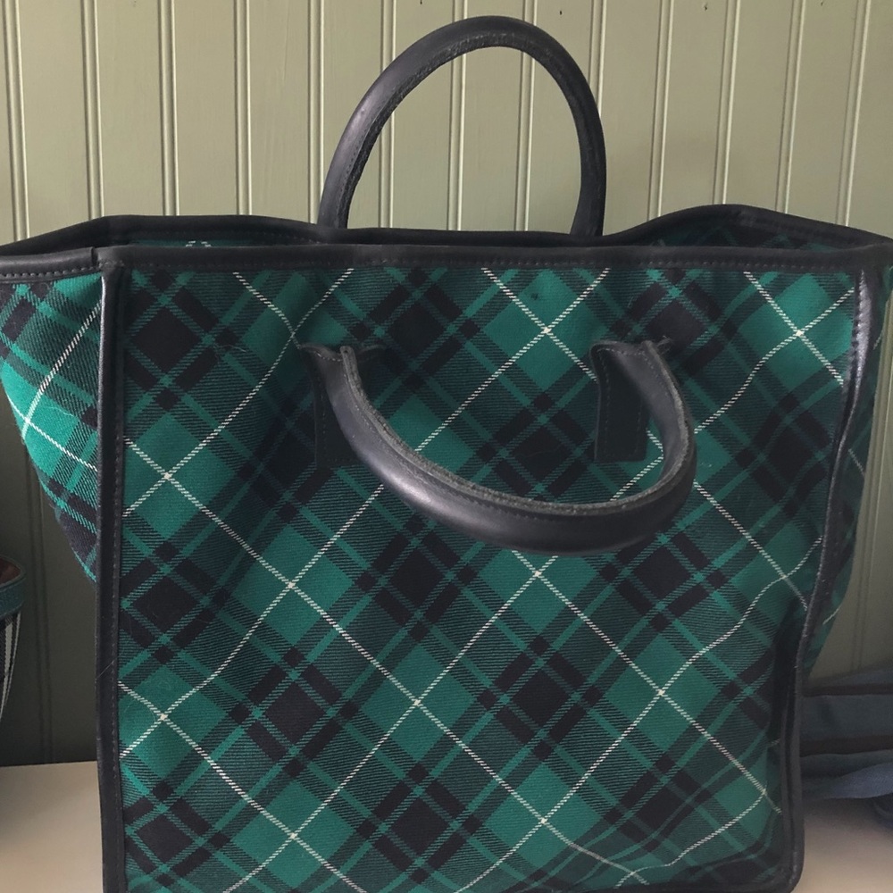 Pendleton plaid tote